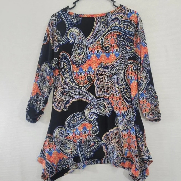 Premise Soft Stretch Paisley Top Size Large - Picture 7 of 10